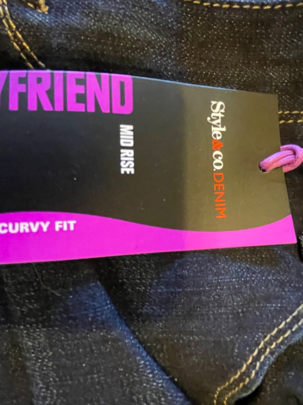 Curvy Fit Two Pair of Style and Company Boyfriend Mid-Rise Size 10 Crop Pants - Picture 6 of 7